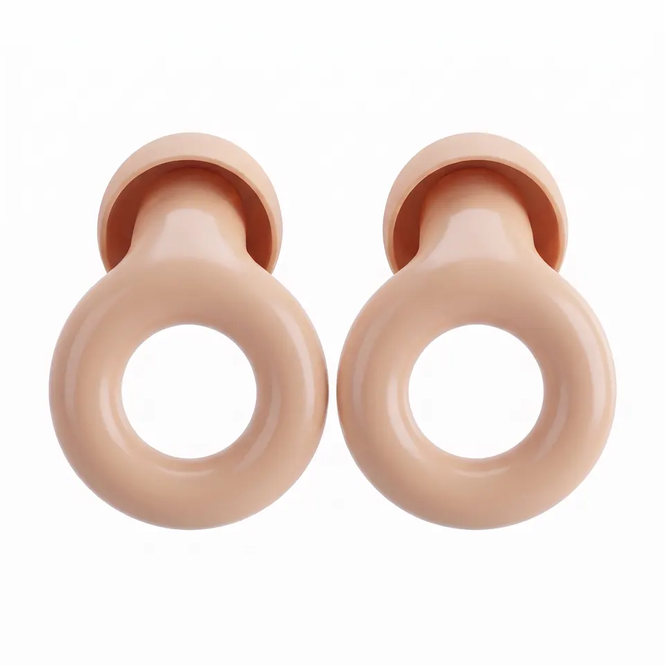 The same loops-to-camera angle in pale beige.